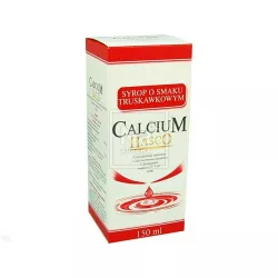 Calcium Hasco syrop truskawkowy 150 ml syropy na alergię PRZEDSIĘBIORSTWO PRODUKCJI FARMACEUTYCZNEJ HASCO-LEK S.A.