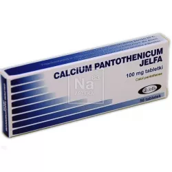 Calcium Pantothenicum Jelfa tabletki 100mg x 50 tabletek Skóra Włosy i paznokcie PHARMASWISS CZESKA REPUBLIKA S.R.O.