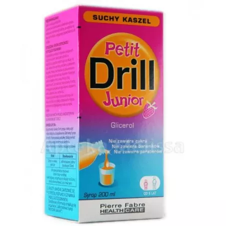 PetitDrill Junior kaszel suchy 6+ x 200ml kaszel PIERRE FABRE DERMO-COSMETIQUE POLSKA SP. Z O.O.