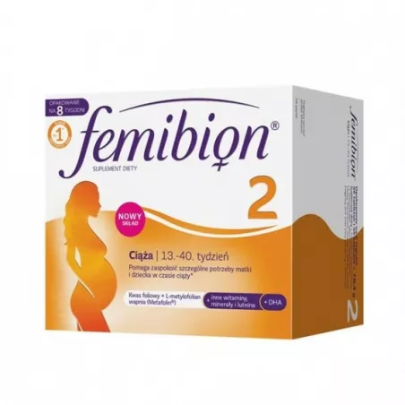 Femibion 2 Ciąża x 56 tabletek + 56 kapsułek witaminy dla kobiet w ciąży PROCTER & GAMBLE HEALTH POLAND SPÓŁKA Z O.O.