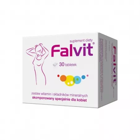 Falvit x 30 tabletek witaminy dla kobiet PRZEDSIĘBIORSTWO FARMACEUTYCZNE JELFA S.A.