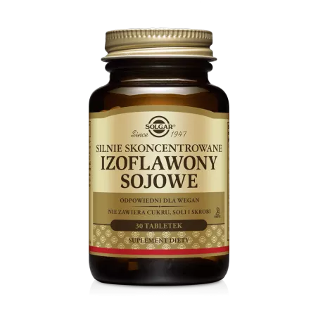 Solgar Izoflawony Sojowe silnie skoncentrowane 30 tabletek Menopauza Andropauza SOLGAR POLSKA SP. Z O.O.