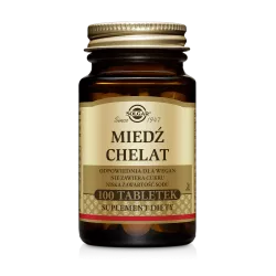 Solgar Miedź Chelat 100 tabletek magnez SOLGAR POLSKA SP. Z O.O.