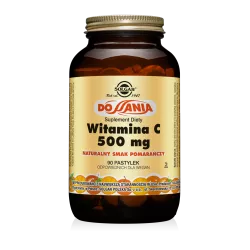 Solgar Witamina C 500 mg naturalny smak pomarańczowy 90 pastylek ( data ważności 31.08.2024 ) witamina C SOLGAR POLSKA SP. Z ...