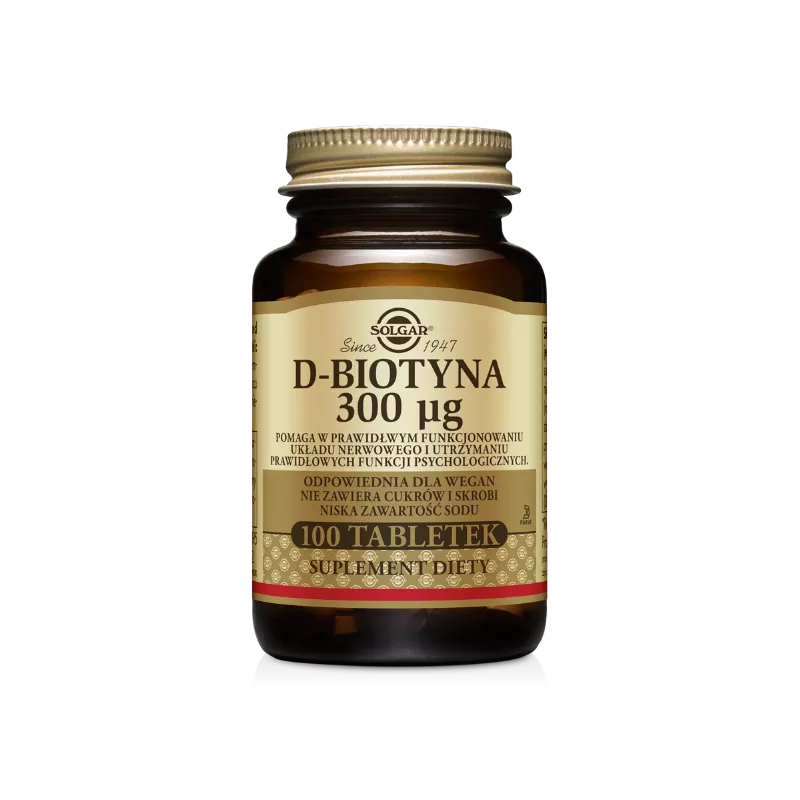 SOLGAR POLSKA SP. Z O.O. Solgar D-Biotyna 300 mcg  100 tabletek — Inhaltsstoffe i ocena