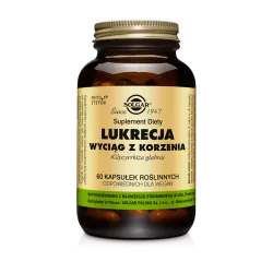Solgar Lukrecja Wyciąg z korzenia 60 kapsułek wrzody żołądka, zgaga, refluks SOLGAR POLSKA SP. Z O.O.