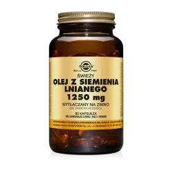 Solgar Olej z Siemienia Lnianego 1250mg 90 kapsułek leki i suplementy na cholesterol SOLGAR POLSKA SP. Z O.O.