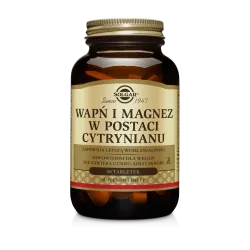 Solgar Wapń i Magnez w postaci cytrynianu 50 tabletek magnez SOLGAR POLSKA SP. Z O.O.