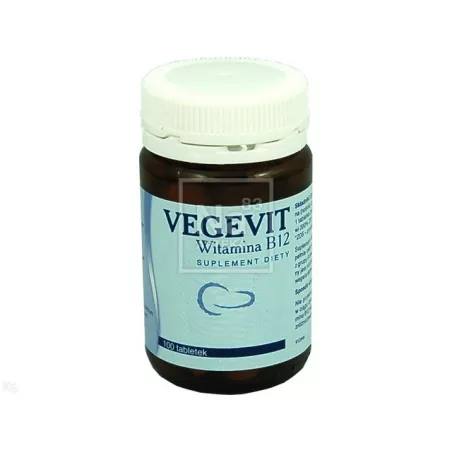 Vegevit Witamina B12 x 100 tabletek witaminy z grupy B ORKLA CARE S.A.