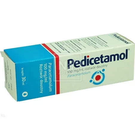 Pedicetamol roztwór d/ust 0,1 g/ml x 30 ml przeciwbólowe i przeciwgorączkowe (dla dzieci) POLSKI LEK