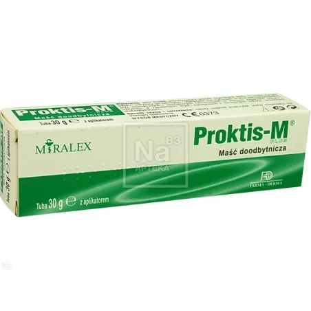 Proktis M plus maść x 30 g preparaty na hemoroidy MIRALEX SP.Z.O.O.