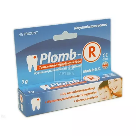 Plomb-R tymczasowe wypełnienie zęba x 3 g problemy stomatologiczne TRIDENT SPÓŁKA AKCYJNA