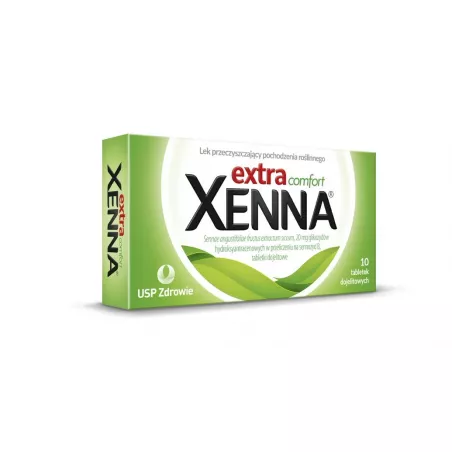 Xenna Extra Comfort tabletki dojelitowe x 10 tabletek ( data ważności 31.07.2024 r. ) preparaty na zaparcia US PHARMACIA SP. ...