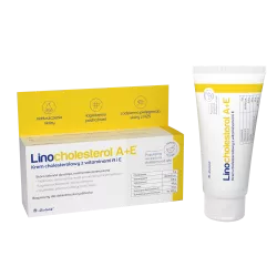 Linocholesterol A+E Krem cholesterolowy z witaminami 50 g kosmetyki na AZS PRZEDSIĘBIORSTWO FARMACEUTYCZNE "ZIOŁOLEK" SP. Z O.O.