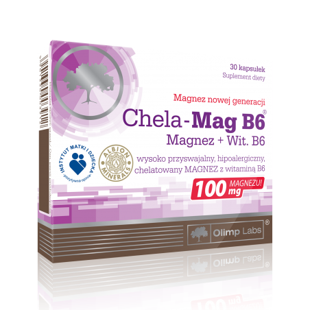 Olimp Chela-Mag B6 100mg 30 kapsułek magnez OLIMP LABORATORIES