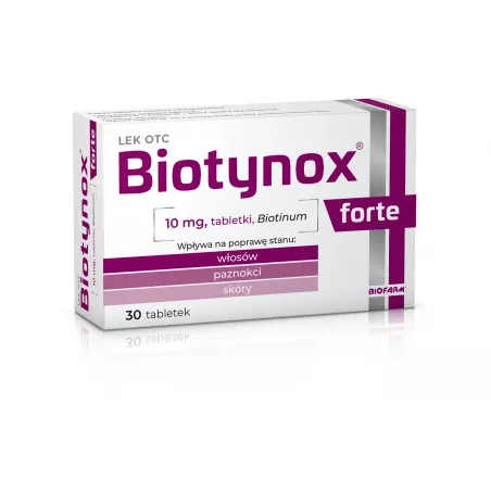 Biotynox Forte 10 mg x 30 tabletek preparaty na łysienie i wypadanie włosów BIOFARM SP.Z O.O.