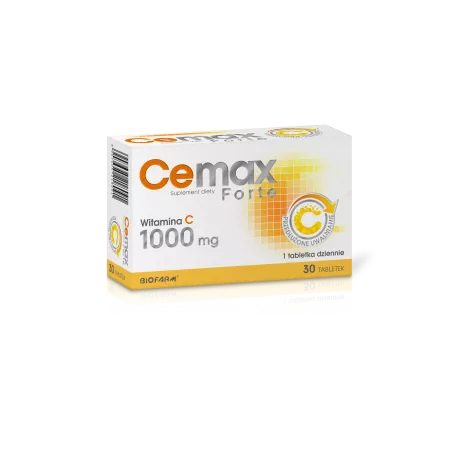 CeMax Forte tabletki 1g x 30 tabletek witamina C BIOFARM SP.Z O.O.
