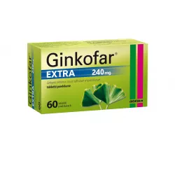 Ginkofar Extra 240mg x 60 tabletek powlekanych Pamięć i koncentracja BIOFARM SP.Z O.O.