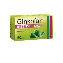 Ginkofar Intense120mg x 60 tabletek Pamięć i koncentracja BIOFARM SP.Z O.O.