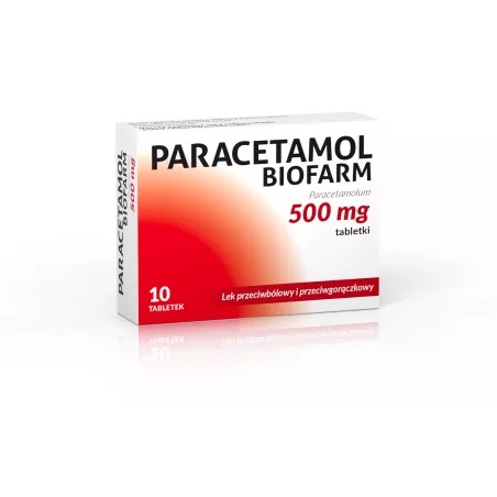 Paracetamol Biofarm 500 mg x 10 tabletek tabletki przeciwbólowe BIOFARM SP.Z O.O.