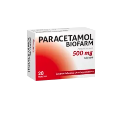 Paracetamol Biofarm 500mg x 20 tabletek tabletki przeciwbólowe BIOFARM SP.Z O.O.