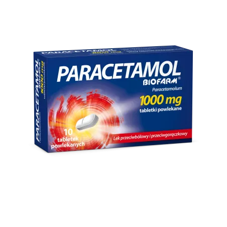 Paracetamol Biofarm 1000mg x 10 tabletek tabletki przeciwbólowe BIOFARM SP.Z O.O.