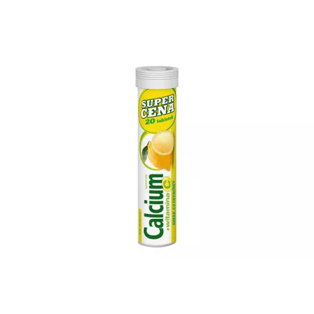 Calcium + Vit C smak cytrynowy x 20 tabletek witamina C POLSKI LEK