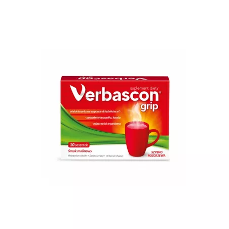 Verbascon Grip proszek do rozpuszczenia x 10 torebek witamina C POLSKI LEK