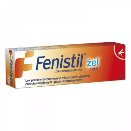 Fenistil żel 1 mg/g x 50 g maści na alergię GLAXOSMITHKLINE CONSUMER HEALTHCARE SP. Z O.O.