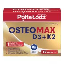 OsteoMax D3+K2 tabletki x 60 tabletek ( data ważności 30.09.2024 ) osteoporoza LABORATORIA POLFA ŁÓDŹ SP. Z O.O.