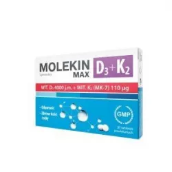 Molekin D3+K2 MAX x 30 tabletek osteoporoza N.P.ZDROVIT SP Z O.O.