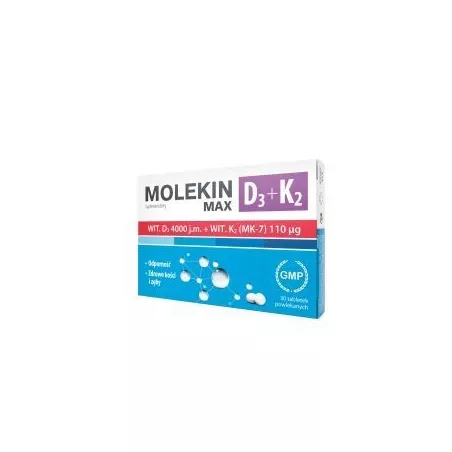Molekin D3+K2 MAX x 30 tabletek osteoporoza N.P.ZDROVIT SP Z O.O.