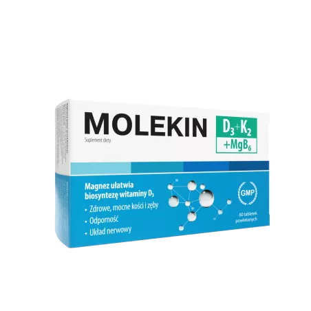 Molekin D3+K2+Mg B6 x 60 tabletek osteoporoza N.P.ZDROVIT SP Z O.O.
