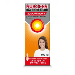Nurofen dla dzieci Forte zawiesina 200mg/5ml truskawkowy x 100ml przeciwbólowe i przeciwgorączkowe (dla dzieci) RECKITT BENCK...