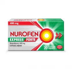 Nurofen Express Forte kapsułki 400mg x 20 kapsułek tabletki przeciwbólowe RECKITT BENCKISER POLAND S.A.