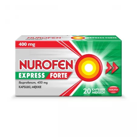 Nurofen Express Forte kapsułki 400mg x 20 kapsułek tabletki przeciwbólowe RECKITT BENCKISER POLAND S.A.