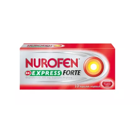 Nurofen Express Forte kapsułek 400mg x 10 kapsułek tabletki przeciwbólowe RECKITT BENCKISER POLAND S.A.