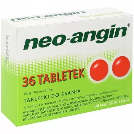 Neo-angin x 36 tabletek gardło M.C.M. KLOSTERFRAU HEALTHCARE SP. Z O.O.