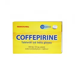 Coffepirine od bólu głowy x 12 tabletek tabletki przeciwbólowe MEDICOFARMA S.A.