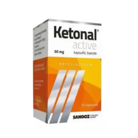 Ketonal Active kapsułek twardych 50 mg x 10 kapsułek tabletki przeciwbólowe SANDOZ GMBH