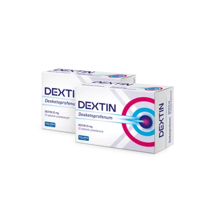Dextin 25 mg x 10 tabletek tabletki przeciwbólowe SOLINEA SP. Z O.O. SP.K.