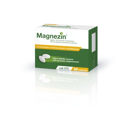 Magnezin 0,13g Mg2 60 tabletek magnez GEDEON RICHTER POLSKA SP.Z O.O.
