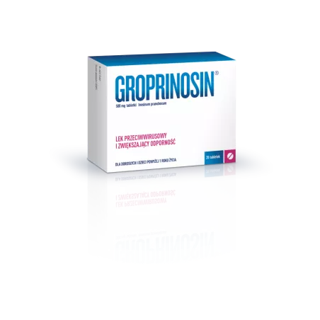 Groprinosin tabletki 500 mg x 20 tabletek opryszczka GEDEON RICHTER POLSKA SP.Z O.O.