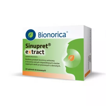 Sinupret Extract 20 tabletek drażowanych chore zatoki BIONORICA SE