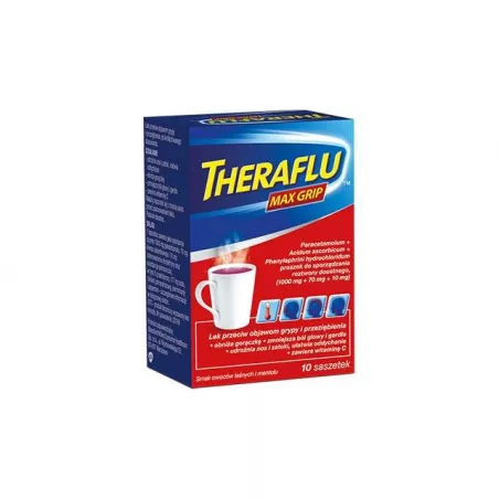 Theraflu Max Grip 10 saszetek leki na gorączkę GLAXOSMITHKLINE CONSUMER HEALTHCARE SP. Z O.O.
