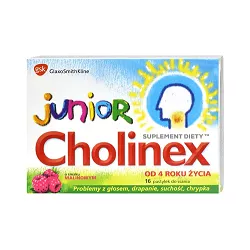 Cholinex junior x 16 tabletek leki na ból gardła i chrypkę GLAXOSMITHKLINE CONSUMER HEALTHCARE SP. Z O.O.