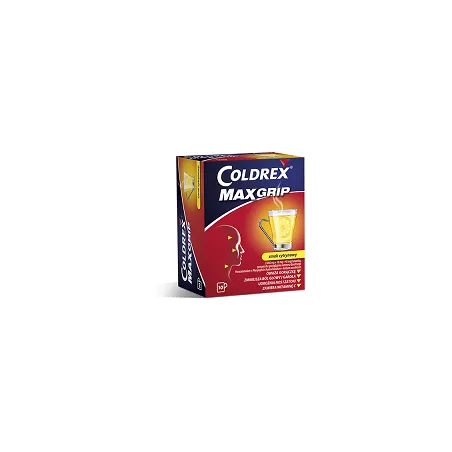 Coldrex Maxgrip o smaku cytrynowym x 10 torebek leki na gorączkę OMEGA PHARMA POLAND SP Z OO
