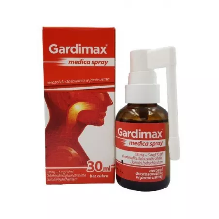 Gardimax medica spray x 30 ml leki na ból gardła i chrypkę TACTICA PHARMACEUTICALS SP. Z O.O.