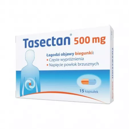 Tasectan 500 mg 15 kapsułek biegunka ICN POLFA RZESZÓW S.A.