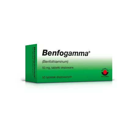 Benfogamma tabletki drażowane 50mg x 50 tabletek witaminy z grupy B WORWAG PHARMA GMBH & CO.KG
